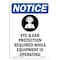 Signmission OSHA Sign, Eye & Ear Protection With Symbol, 14in X 10in Rigid Plastic, 10" W, 14" H, Portrait OS-NS-P-1014-V-12294 - alternate 1